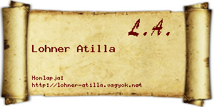Lohner Atilla névjegykártya